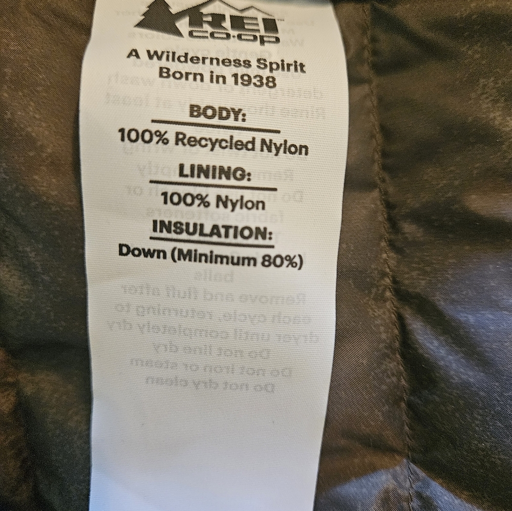 NEW Men's REI Coop Army Green 650 Down Puffer Jacket XL Regular fit - Picture 13 of 16